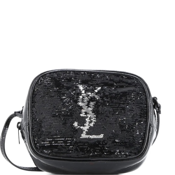 ‼️🤩YVES SAINT LAURENT MONOGRAMED SEQUENCE CROSS BODY BAG‼️EUC‼️‼️ - Picture 2 of 15